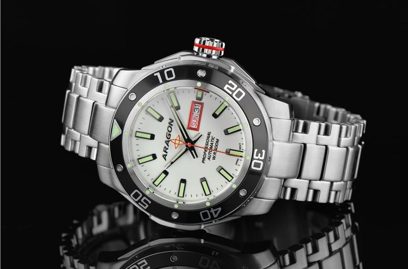 ARAGON Superjet 50mm White Lume 500m Automatic