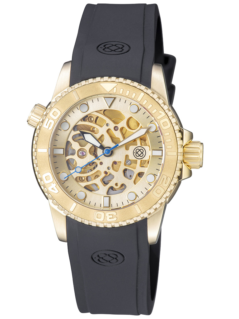 Deep Blue Diver 1000 Skeleton Gold-Gold