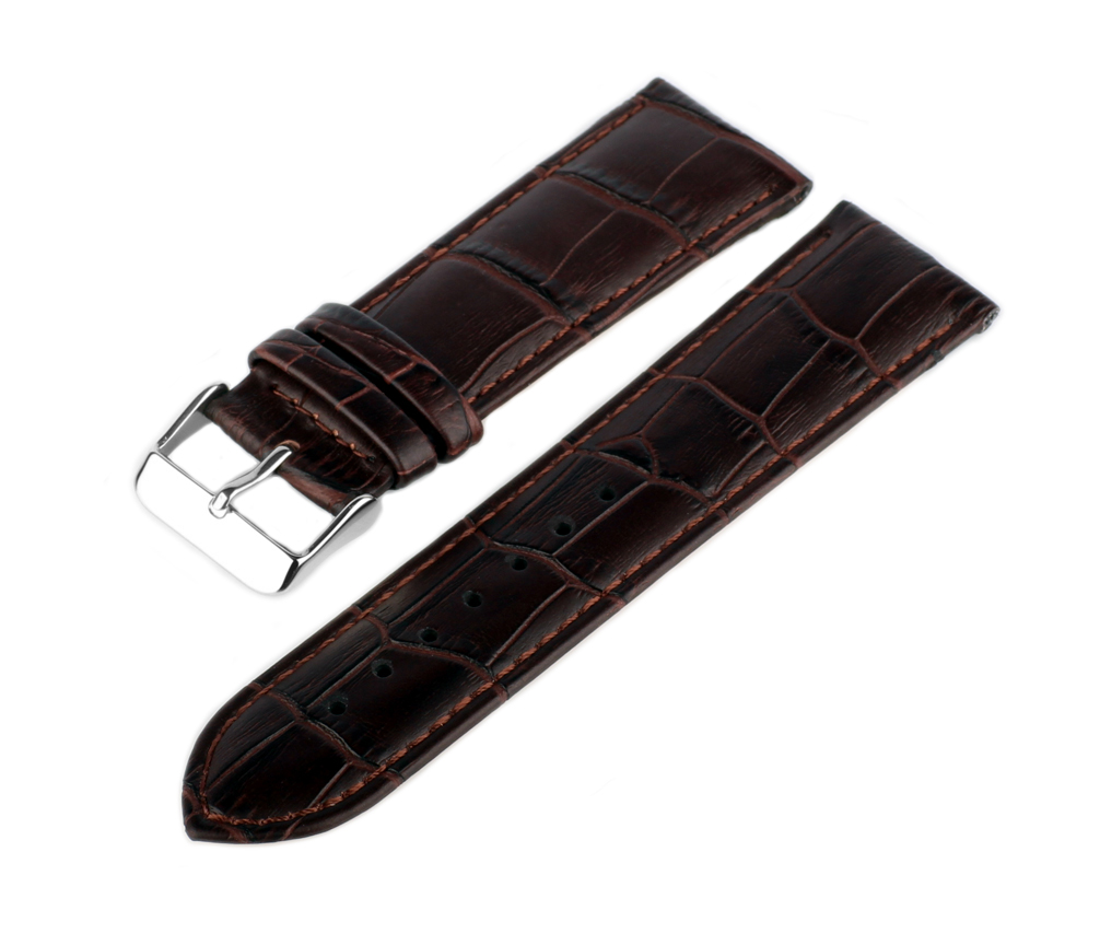 Uhren Lederarmband Braun Croco LM-45