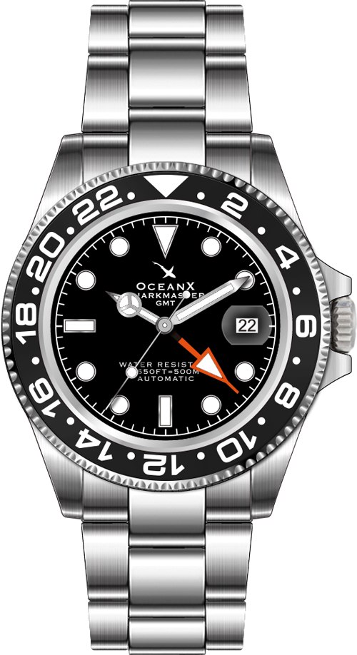 OceanX Sharkmaster GMT 42mm Black Automatic