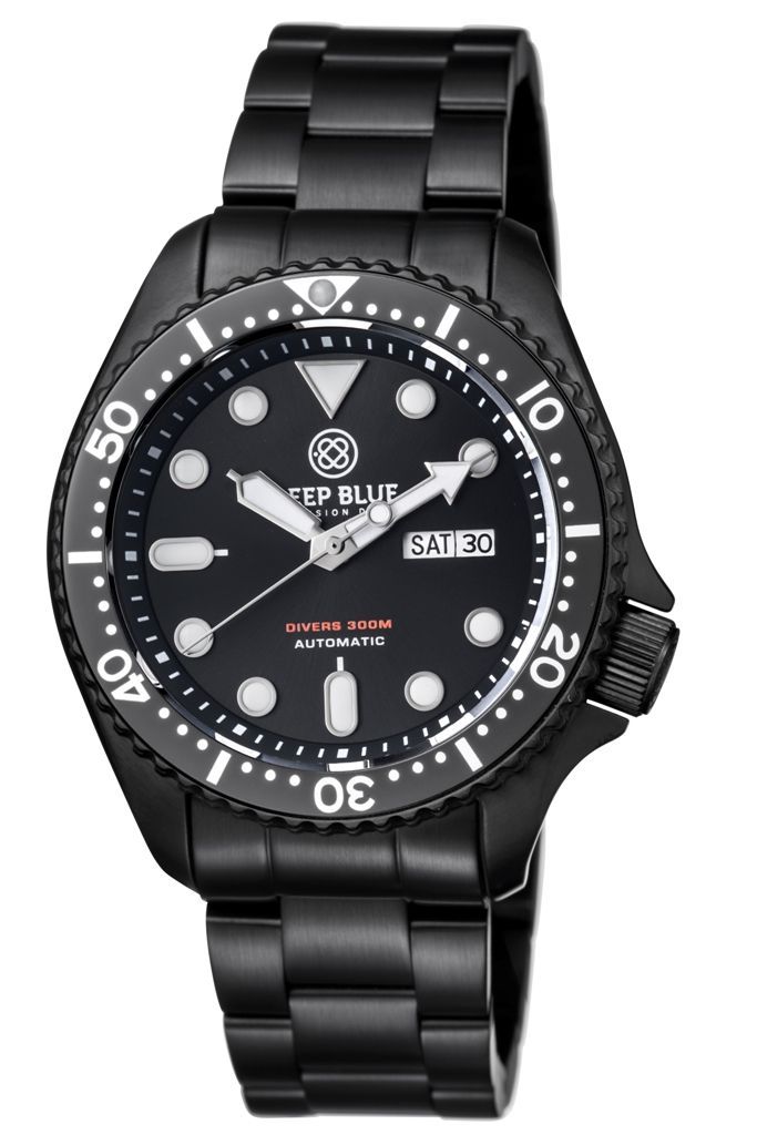 Deep Blue Military Diver 300 Automatic Black PVD Steel