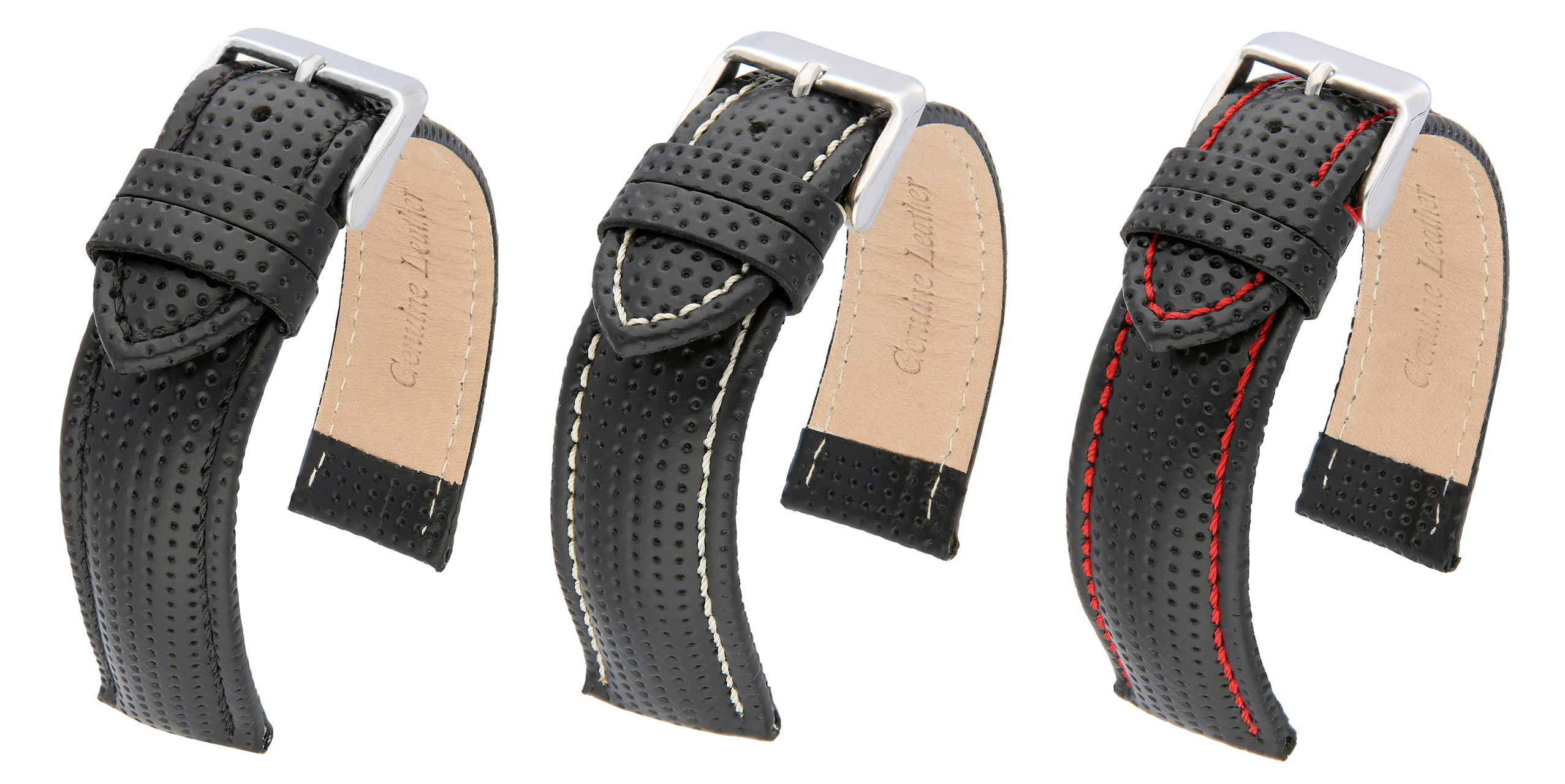 Lederarmband Schwarz LNR Rallye mit Noppen