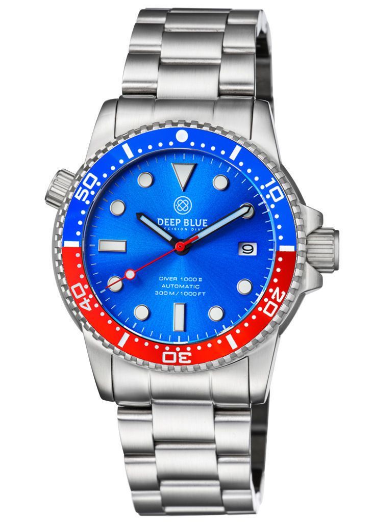 Deep Blue Master 1000 II Blue-Red-Light-Blue-Blue Steel