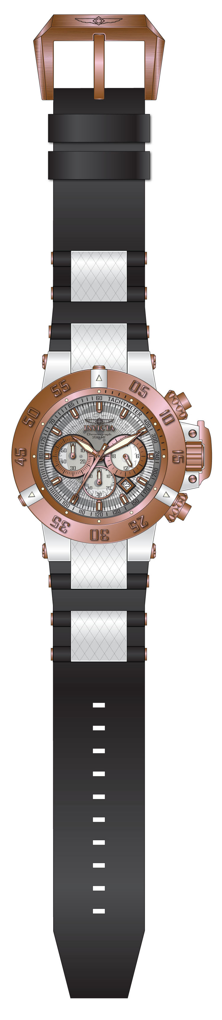 Invicta 0931 Subaqua Gummiarmband