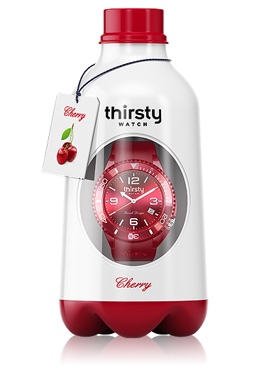 Thirsty Armbanduhr Silikon Cherry