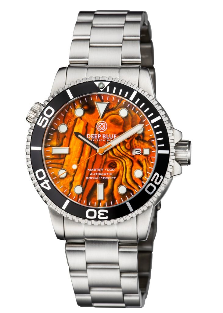 Deep Blue Master 1000 Orange Abalone Steel
