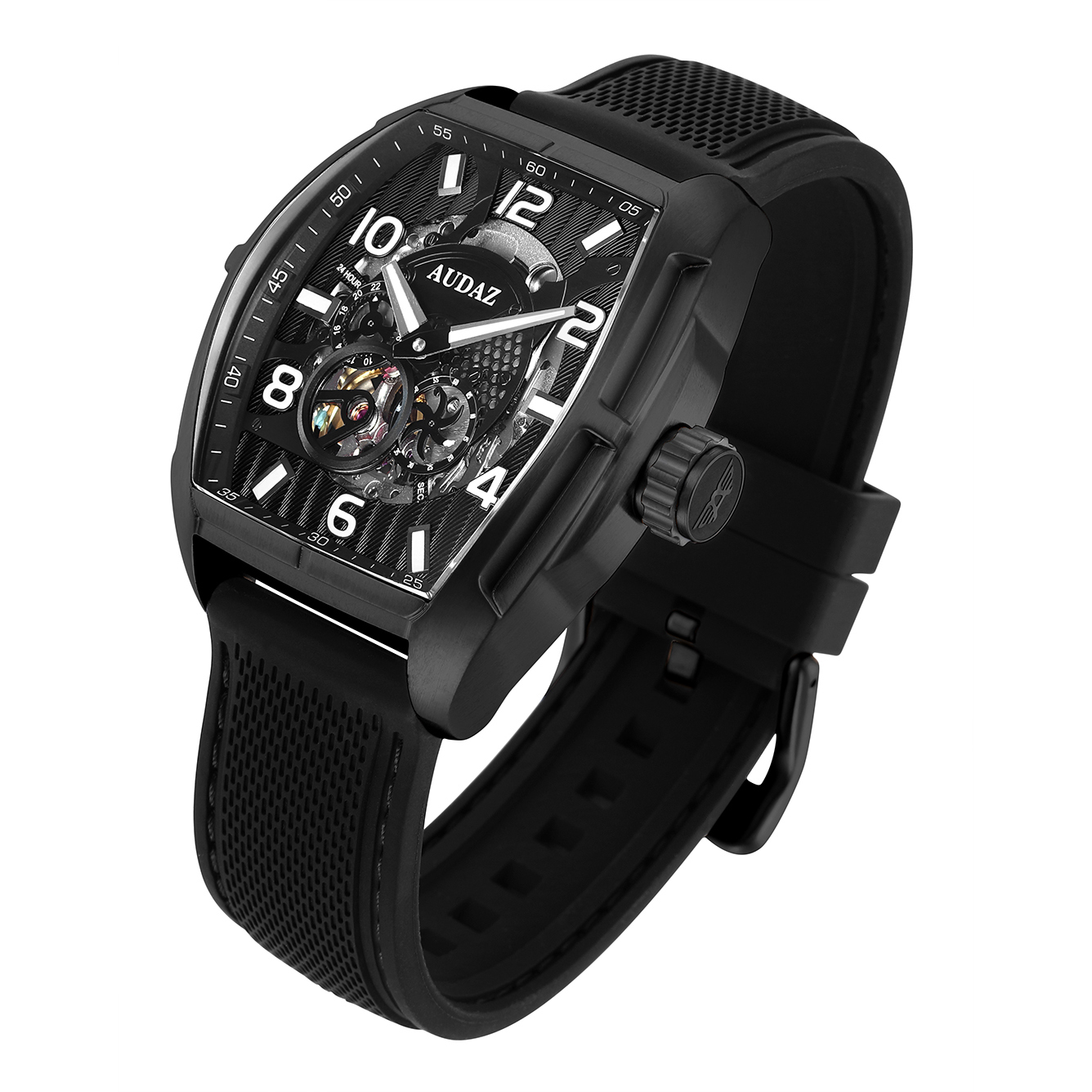Audaz Predator II Black 44mm Automatic Skeleton