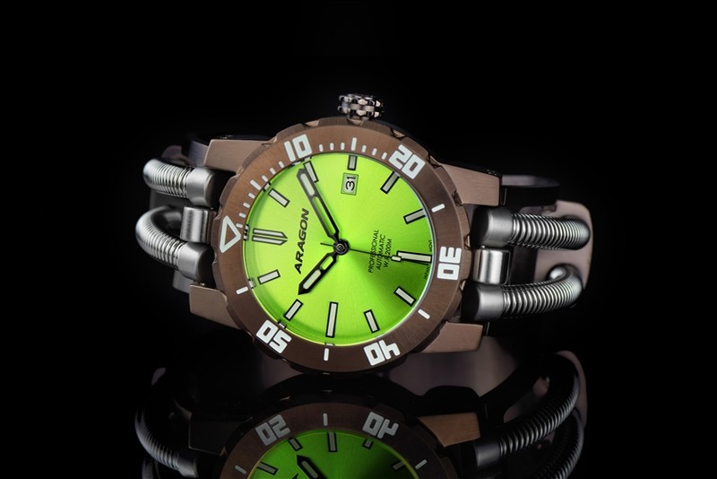 ARAGON Hydraumatic G9 NH35 Automatic Lime Braun 44mm