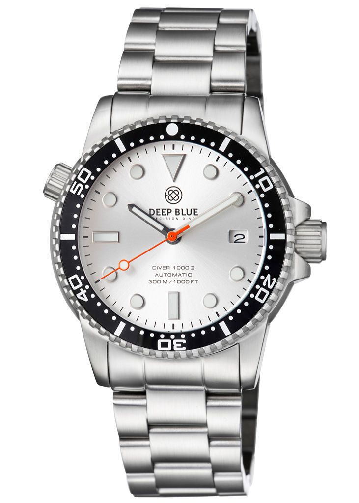 Deep Blue Diver 1000 II Black-Silver Steel