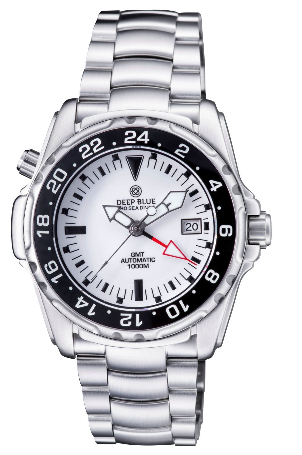 Deep Blue Pro Sea Diver 1000m Expedition GMT White