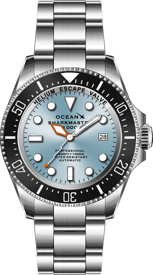 OceanX Sharkmaster 1000 Ice-Blue-Black Automatic