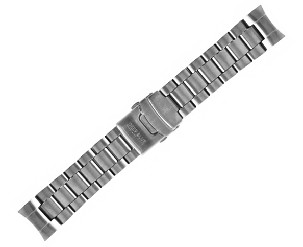 Deep Blue Oyster 22mm Edelstahl-Uhrenarmband für Alpha Marine 500