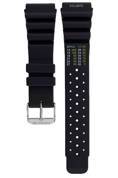 Deep Blue Gummiarmband Italian Vent ND Diver 24mm