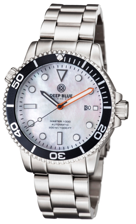 Deep Blue Master 1000 White-Black Steel