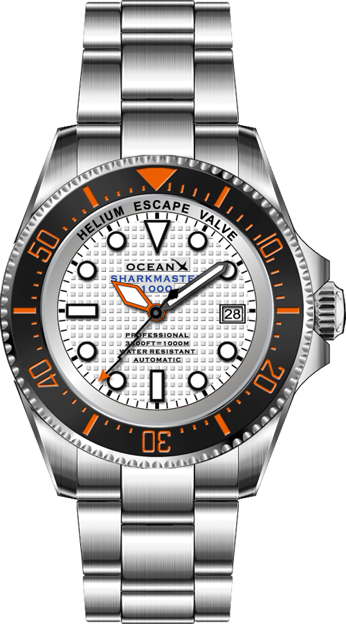 OceanX Sharkmaster 1000 White-Black Automatic