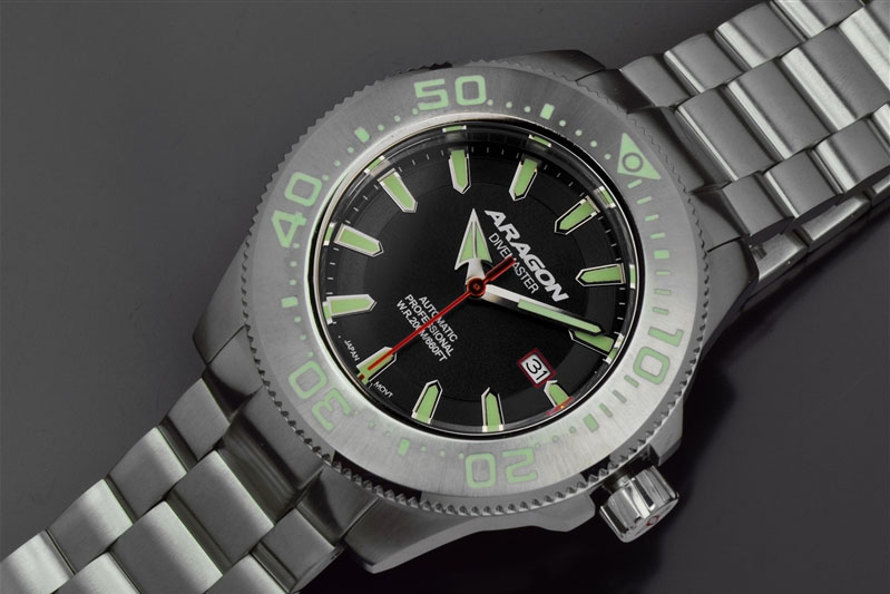ARAGON Divemaster II Black Automatic 45mm Steel