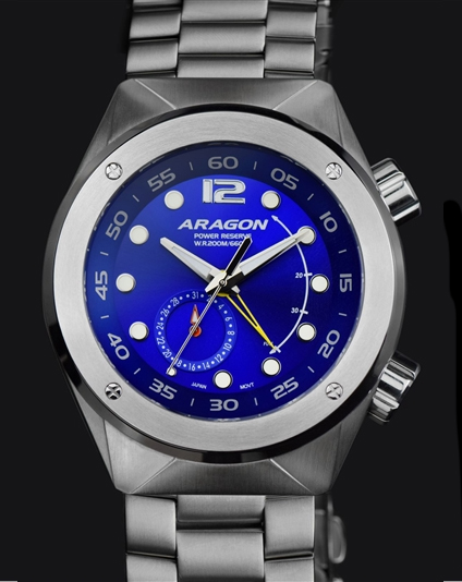 ARAGON Hiro Blue Power Reserve Automatic 48mm
