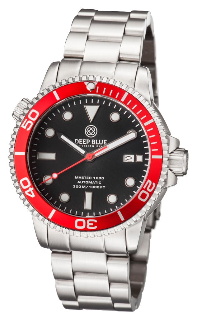 Deep Blue Master 1000 Black-Red Steel