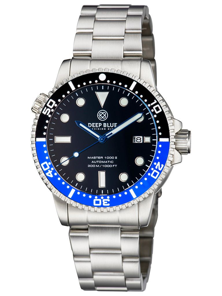 Deep Blue Master 1000 II Black-Blue-Black-Glossy Steel