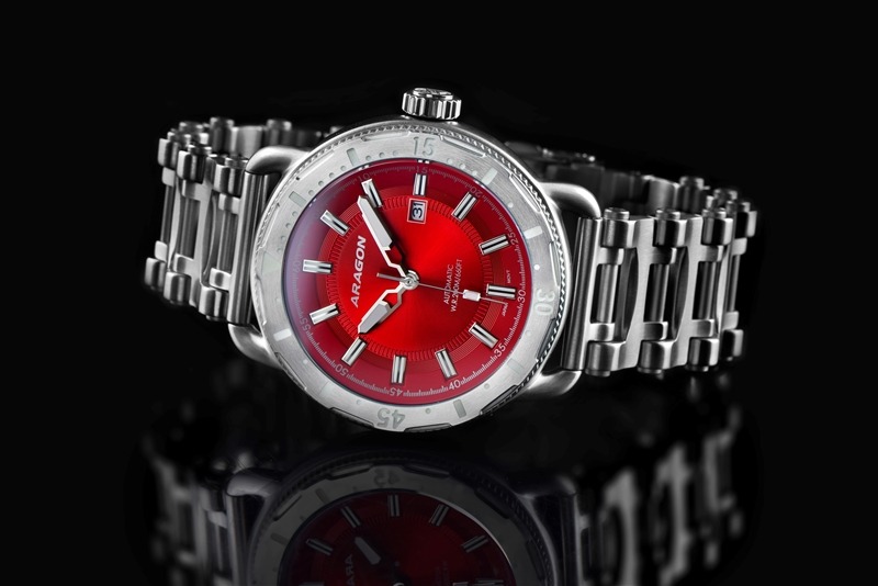 ARAGON Millipede Diver NH35 Automatic Red 50mm