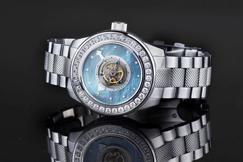 ARAGON Divemaster Central Tourbillon TP Platinum MOP 50mm Limited Edition