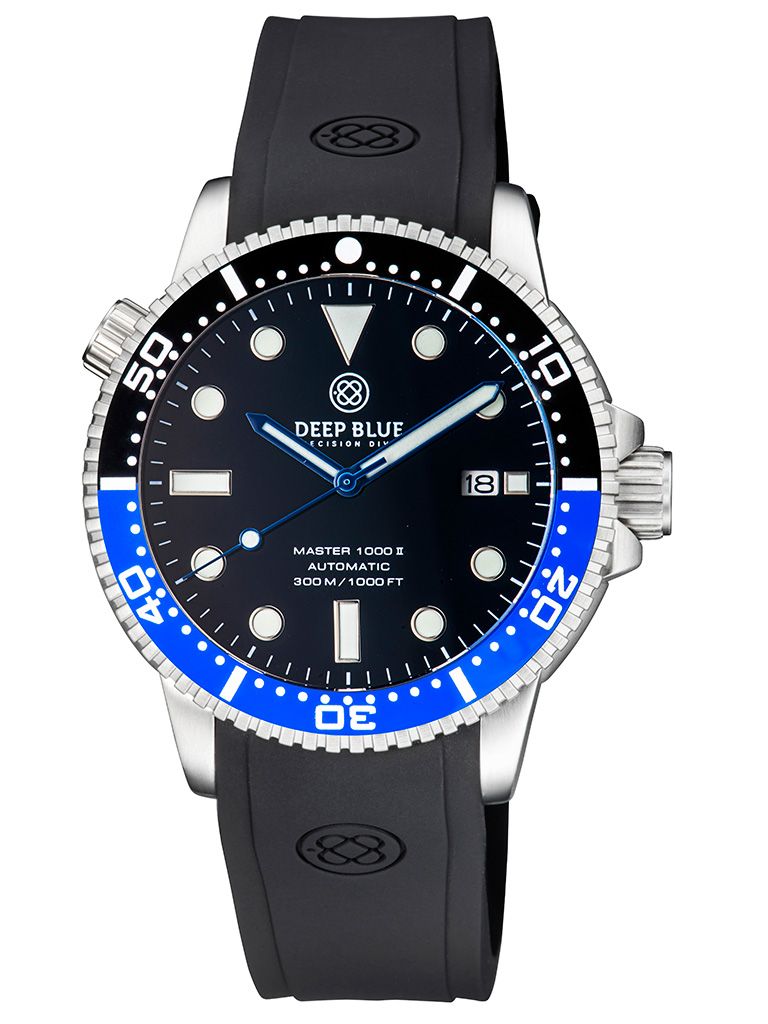 Deep Blue Master 1000 II Black-Blue-Black-Glossy