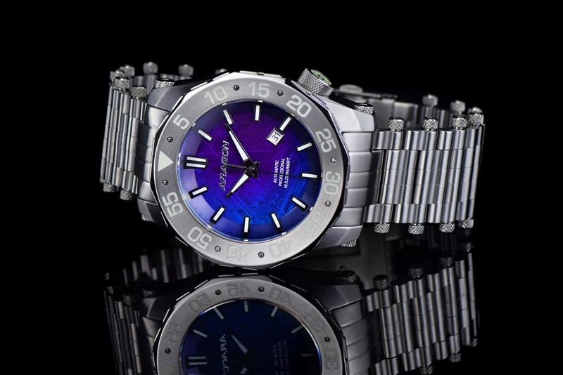 ARAGON Sea Charger Meteorite Swiss Blue 50mm Limited Edition