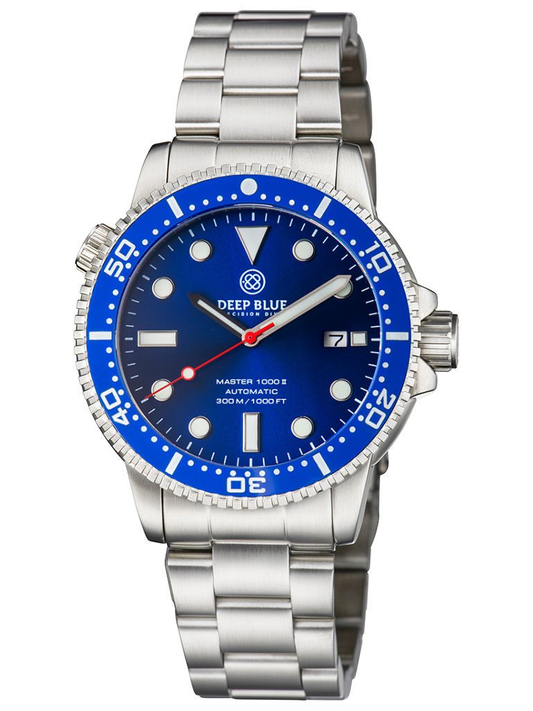 Deep Blue Master 1000 II Dark-Blue-Blue-Red Steel