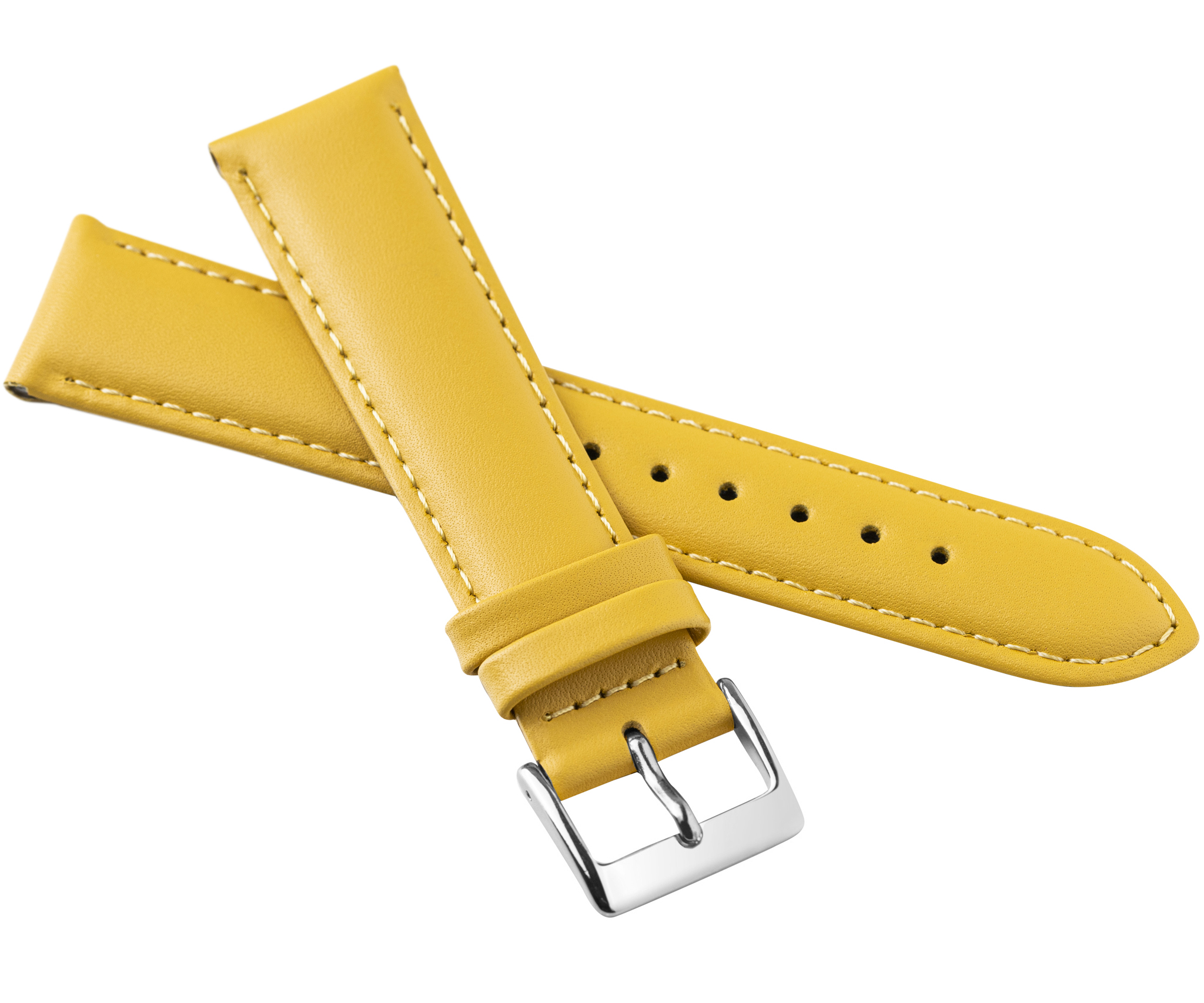 Lederarmband Gelb LLB-GE65 Glattleder Uhrenarmband